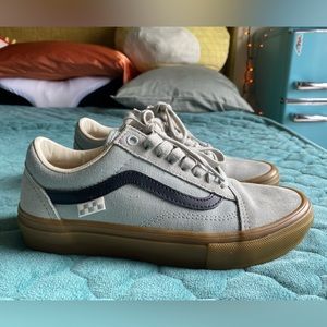 Blue grey sk8 low vans